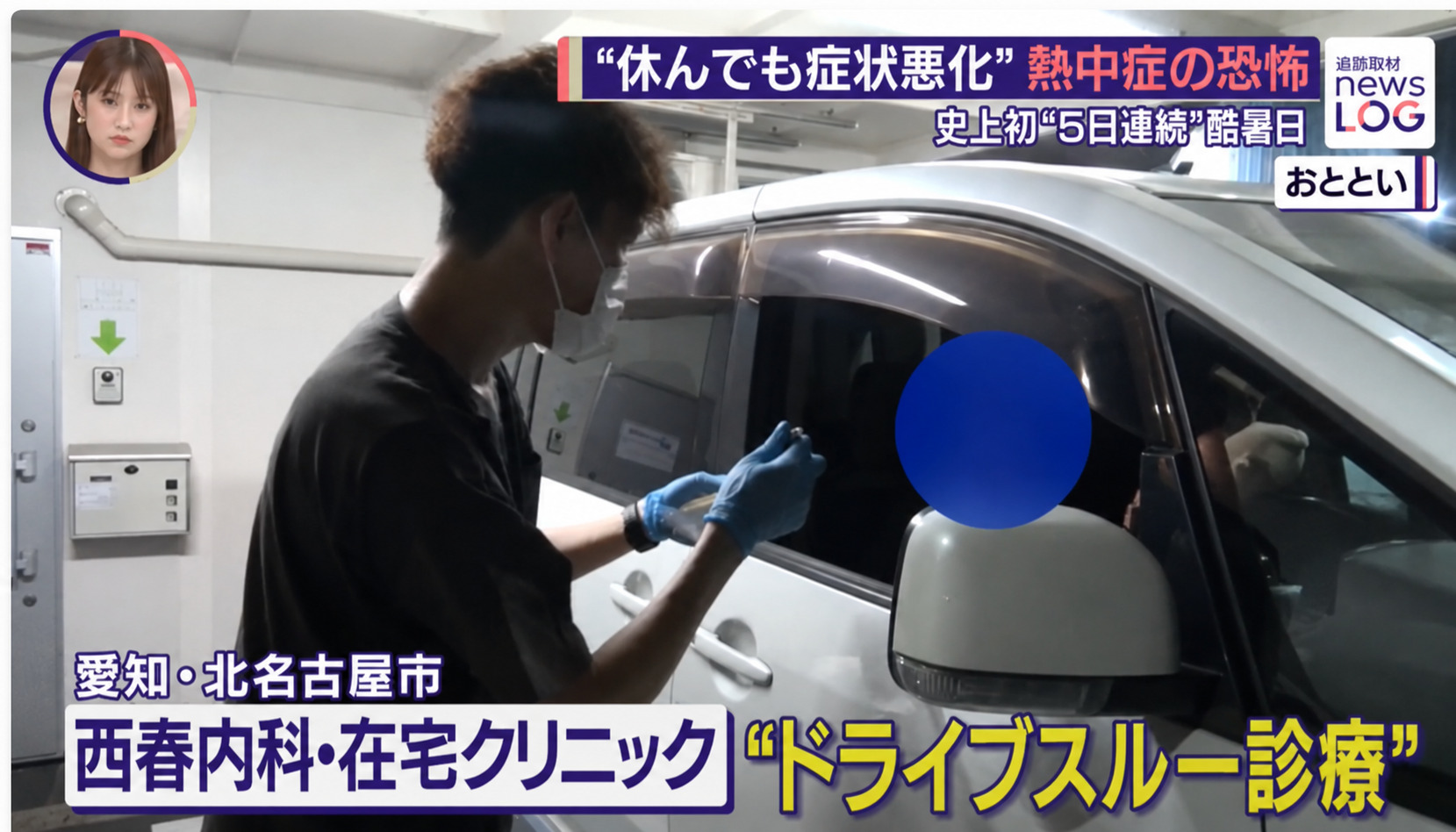 日テレNEWS news LOGでドライブスルー診療が紹介されました